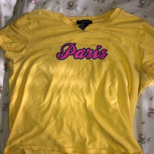 paris short sleeved cropped shirt